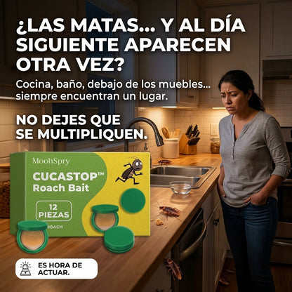 CucaStop™ – Cebo para Cucarachas | Pack de 12