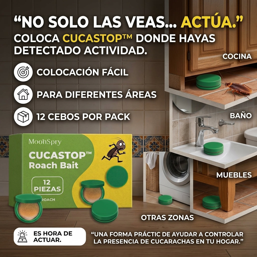 CucaStop™ – Cebo para Cucarachas | Pack de 12