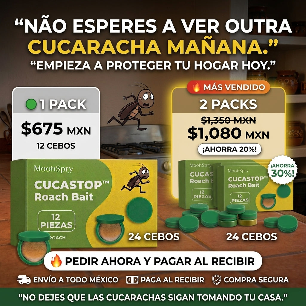 CucaStop™ – Cebo para Cucarachas | Pack de 12