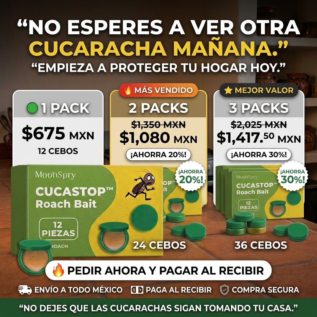 CucaStop™ – Cebo para Cucarachas | Pack de 12